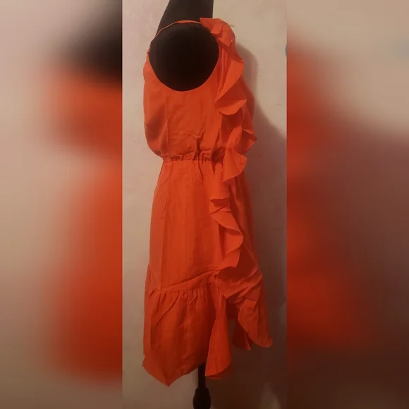 Club Monaco One Shoulder Coral Dress - Picture 2 of 4